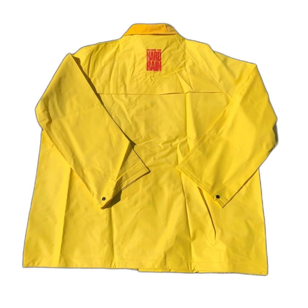 Hard Rain VTG 1998 Movie Promo Rain Coat Christian Slater Morgan Freeman Sz L